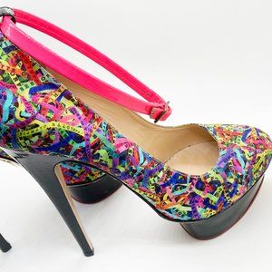 Confetti Charlotte Olympia Pumps with ankle straps